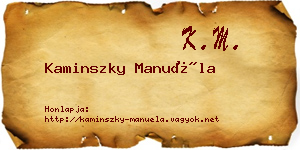 Kaminszky Manuéla névjegykártya